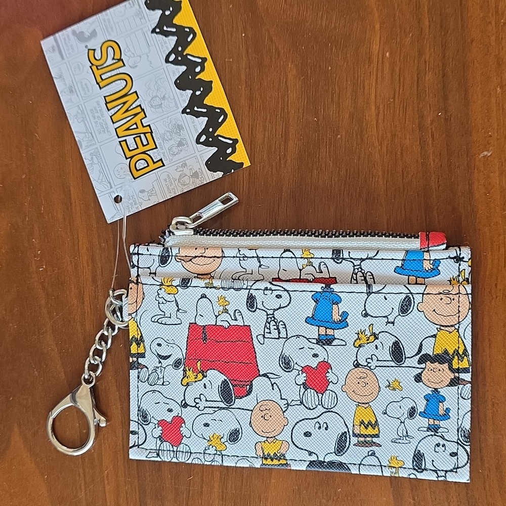 Peanuts Faux Leather Change Purse wallet NWT